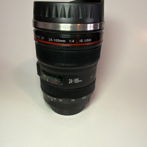 Camera Lens Thermos Travel Tea Coffee Mug Cup - Picture 2 of 5